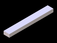 Perfil de Silicona P601307 - formato tipo Rectangulo - forma regular