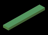 Perfil de Silicona P601506 - formato tipo Rectangulo - forma regular
