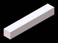 Perfil de Silicona P601514 - formato tipo Rectangulo - forma regular
