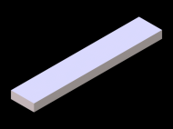 Perfil de Silicona P601806 - formato tipo Rectangulo - forma regular