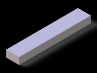 Perfil de Silicona P601809,5 - formato tipo Rectangulo - forma regular