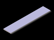 Perfil de Silicona P601902 - formato tipo Rectangulo - forma regular
