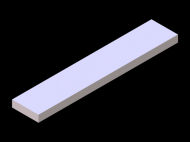 Perfil de Silicona P601905 - formato tipo Rectangulo - forma regular