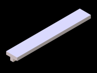 Perfil de Silicona P601B - formato tipo T - forma irregular