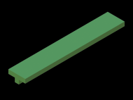 Perfil de Silicona P601D - formato tipo T - forma irregular