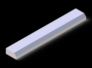 Perfil de Silicona P603B - formato tipo D - forma irregular
