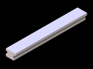 Perfil de Silicona P667AE - formato tipo Lampara - forma irregular