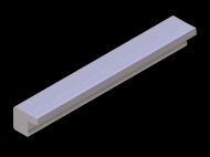 Perfil de Silicona P675A - formato tipo Labiado - forma irregular