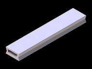 Perfil de Silicona P682BC - formato tipo D - forma irregular