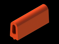Perfil de Silicona P684A - formato tipo D - forma irregular