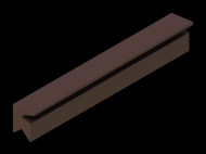 Perfil de Silicona P696G - formato tipo Labiado - forma irregular