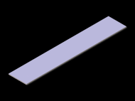 Perfil de Silicona P70180,8 - formato tipo Rectangulo - forma regular