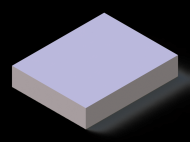 Perfil de Silicona P708020 - formato tipo Rectangulo - forma regular