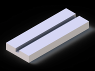 Perfil de Silicona P736A - formato tipo U - forma irregular