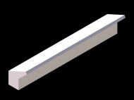 Perfil de Silicona P746A - formato tipo Labiado - forma irregular