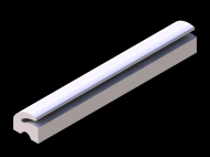 Perfil de Silicona P760A - formato tipo Labiado - forma irregular