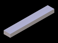 Perfil de Silicona P801507,5 - formato tipo Rectangulo - forma regular