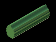 Perfil de Silicona P809 - formato tipo D - forma irregular
