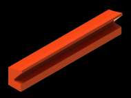 Perfil de Silicona P842B - formato tipo Labiado - forma irregular