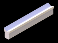 Perfil de Silicona P842F - formato tipo Cuernos - forma irregular