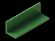 Perfil de Silicona P848 - formato tipo L - forma irregular