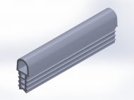 Perfil de Silicona P872B - formato tipo Doble Agujero - forma irregular