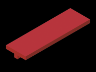 Perfil de Silicona P890A - formato tipo T - forma irregular