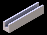 Perfil de Silicona P90313 - formato tipo U - forma irregular