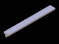 Perfil de Silicona P90313G - formato tipo T - forma irregular