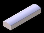 Perfil de Silicona P90313M - formato tipo D - forma irregular