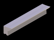 Perfil de Silicona P914-298 - formato tipo Labiado - forma irregular