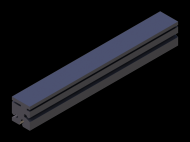 Perfil de Silicona P91882 - formato tipo D - forma irregular