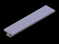 Perfil de Silicona P92022A - formato tipo T - forma irregular