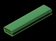 Perfil de Silicona P92191A - formato tipo e - forma irregular