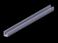 Perfil de Silicona P92270 - formato tipo U - forma irregular