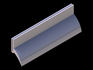 Perfil de Silicona P92402B - formato tipo U - forma irregular