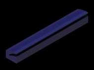 Perfil de Silicona P92529A - formato tipo Labiado - forma irregular