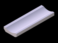 Perfil de Silicona P92989A - formato tipo D - forma irregular