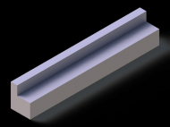 Perfil de Silicona P92989B - formato tipo L - forma irregular