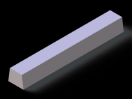 Perfil de Silicona P93122C - formato tipo Trapecio - forma irregular