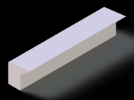 Perfil de Silicona P93370A - formato tipo Labiado - forma irregular