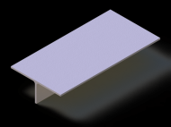 Perfil de Silicona P93590 - formato tipo T - forma irregular