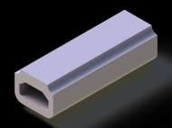 Perfil de Silicona P93599 - formato tipo D - forma irregular