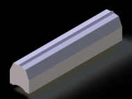 Perfil de Silicona P93599A - formato tipo D - forma irregular