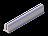 Perfil de Silicona P937A - formato tipo U - forma irregular