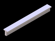 Perfil de Silicona P945BD - formato tipo T - forma irregular