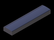 Perfil de Silicona P945K - formato tipo D - forma irregular