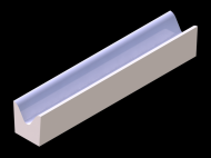 Perfil de Silicona P948A - formato tipo Cuernos - forma irregular