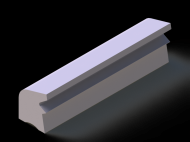 Perfil de Silicona P95021C - formato tipo Labiado - forma irregular
