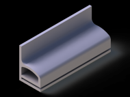 Perfil de Silicona P95626 - formato tipo e - forma irregular